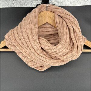 J. Crew Women's Ribbed Knit Infinity Scarf One Size Light Pink Outerwear Preppy